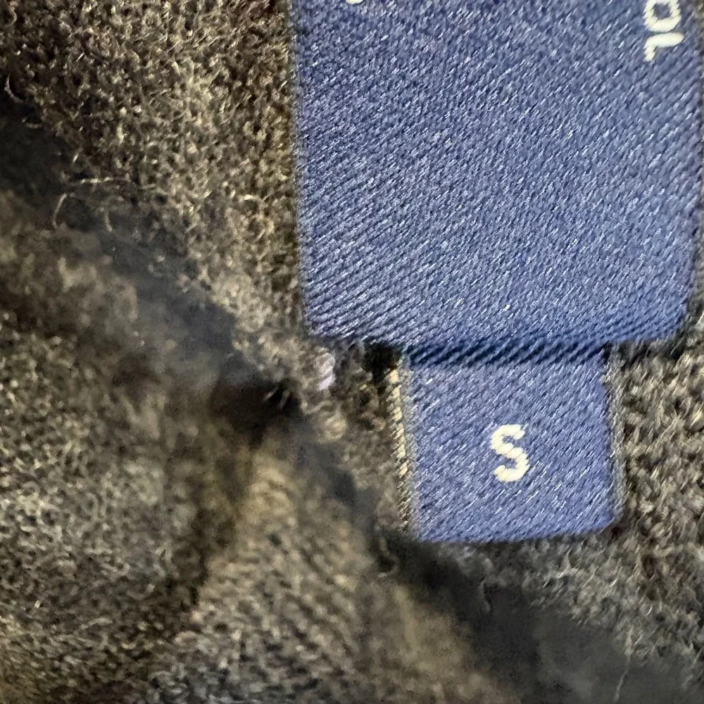 J. Crew Sweater Mens S Gray Striped 100% Merino Wool V-Neck 31474 Y2K